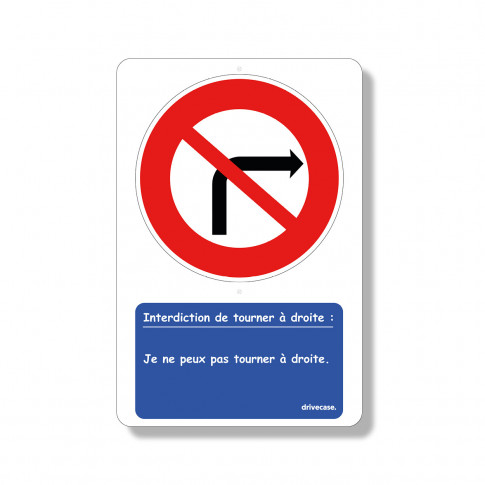 Aufklärungsplakat „Rechtsabbiegen verboten“