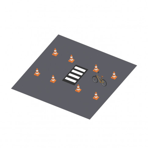 Fußgängerüberweg aus Linoleum