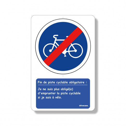 Lehrtafel „Ende des Radwegs”