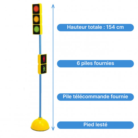 Pack de 4 feux tricolores pédagogiques