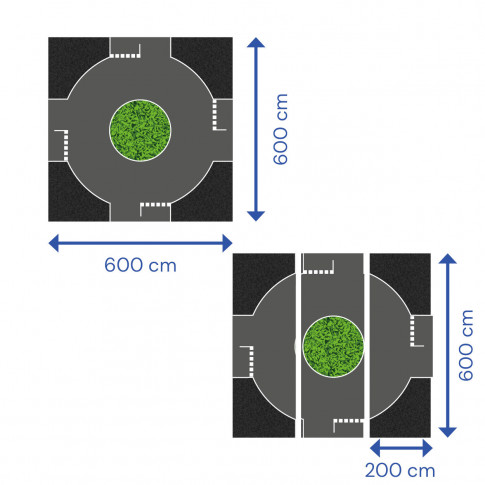 "Rond-point" pédagogique en lino