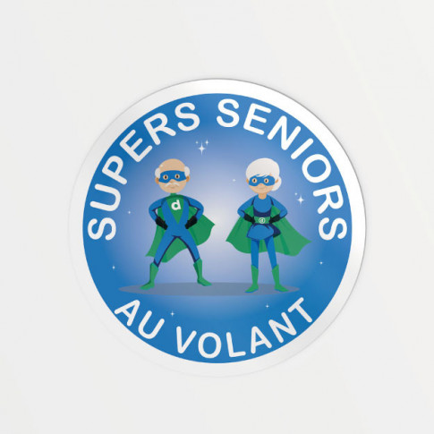 Selbstklebende Seniorenscheibe für Autos