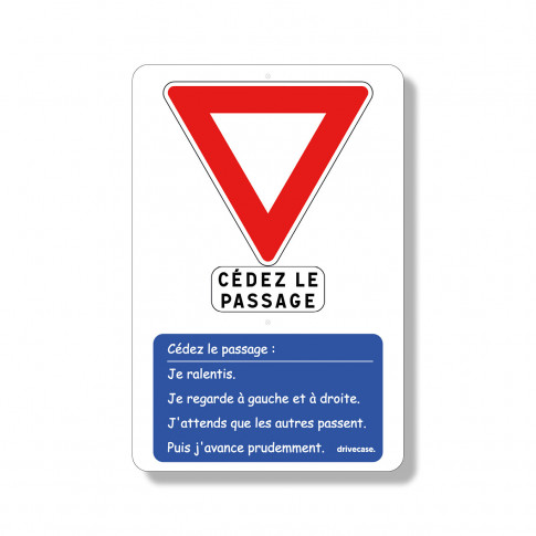 Set mit 2 Streifen und Schildern „Vorfahrt gewähren“