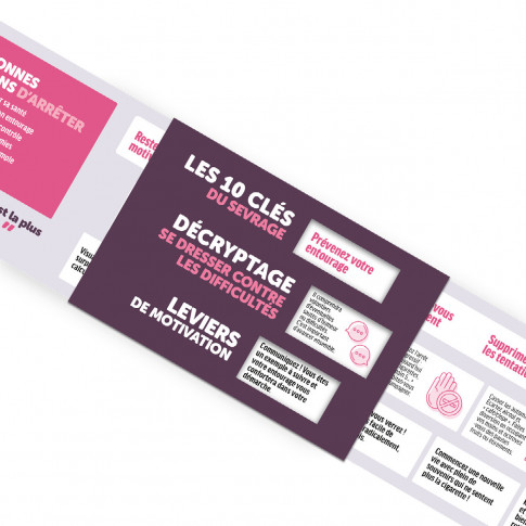 Individuell gestalteter Lineal mit Tipps und Tricks zum Rauchstopp