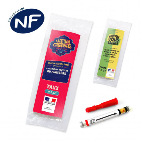 Personalisierter Alkoholtester – 0,5 und 0,2 g/l