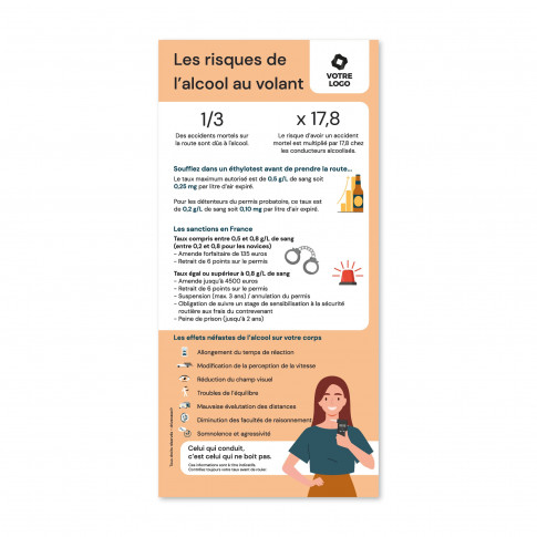 Flyer de sensibilisation - les risques de l'alcool au volant