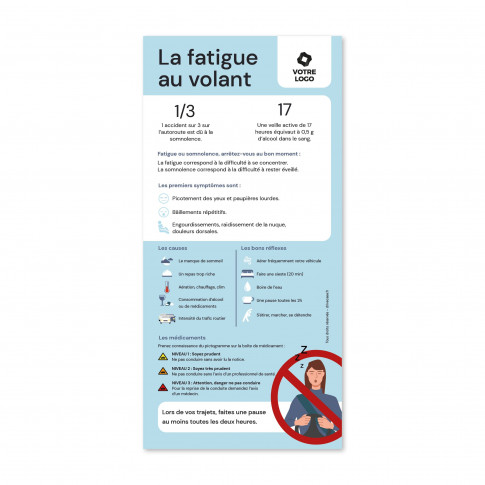 Flyer de sensibilisation - les risques de la fatigue au volant