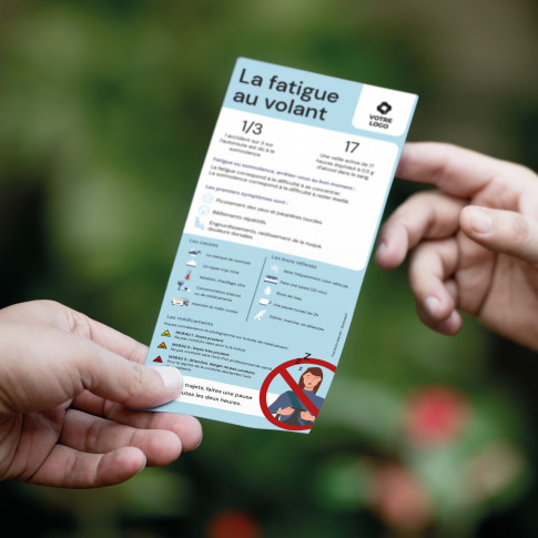 Aufklärungsflyer – Die Gefahren von Müdigkeit am Steuer