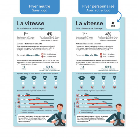 Flyer de sensibilisation - les distances de freinage