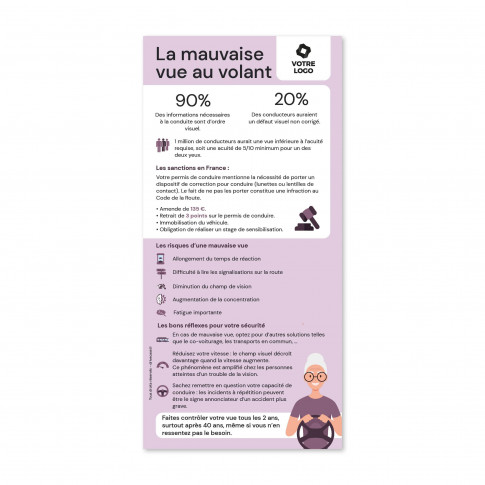 Flyer de sensibilisation - mauvaise vue au volant