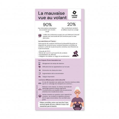 Sensibilisierungsflyer – Sehschwäche am Steuer