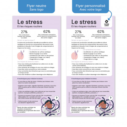 Flyer de sensibilisation - les risques du stress au volant