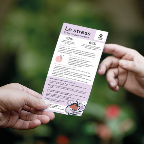 Flyer de sensibilisation - les risques du stress au volant