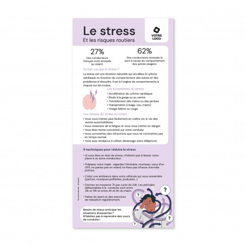 Flyer de sensibilisation - les risques du stress au volant