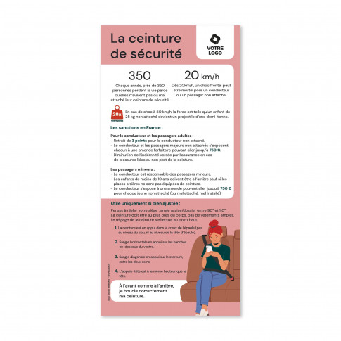 Flyer de sensibilisation - la ceinture de sécurité