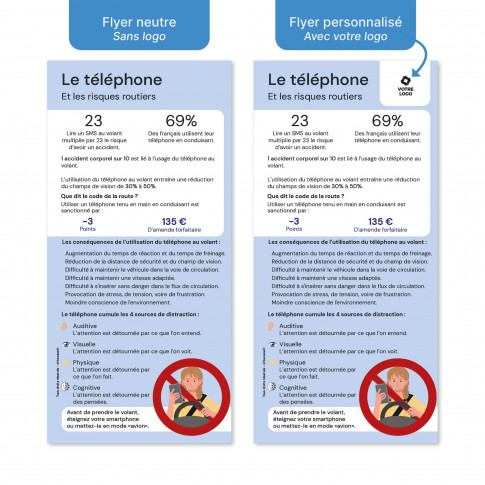 Flyer de sensibilisation - les risques liés au smartphone