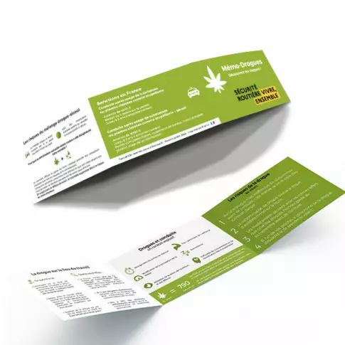 Réglette mémo-drogues©️ Drivecase avec logo "Sécurité Routière"