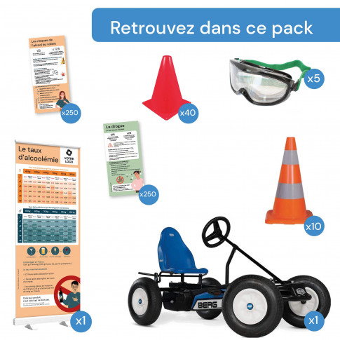 Pack de prévention alcool et drogues avec karting à pédales