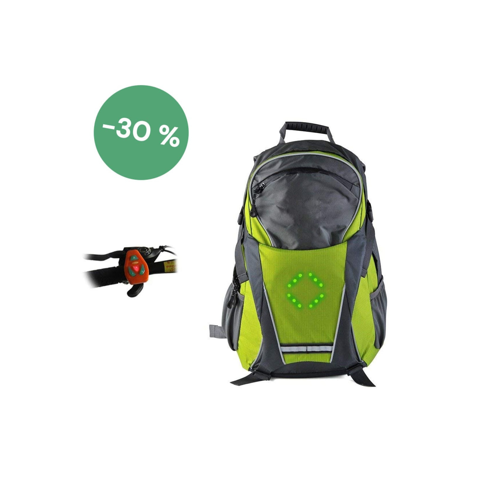 Sac à dos avec leds clignotant pour cyclistes - Drivecase