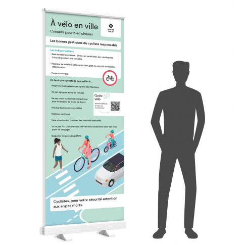 Roll-Up-Ständer – Radfahren in der Stadt