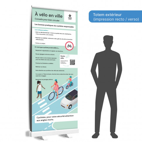 Roll-Up-Ständer – Radfahren in der Stadt