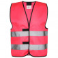 Sicherheitsweste mit reflektierenden Streifen in Rosa oder Grün (4 Größen)