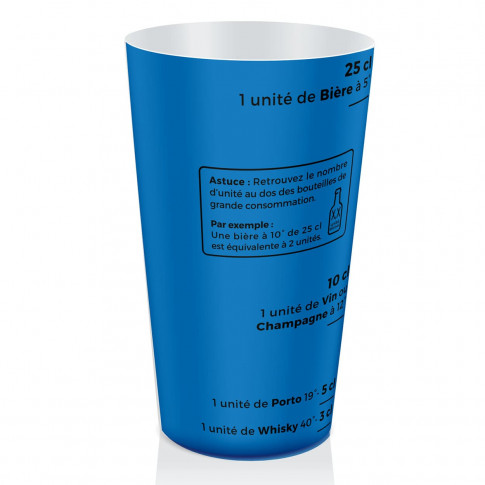 Gobelet prévention alcool - Personnalisé bleu