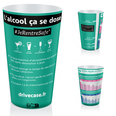 Gobelet doseur prévention alcool - 100 % personnalisable