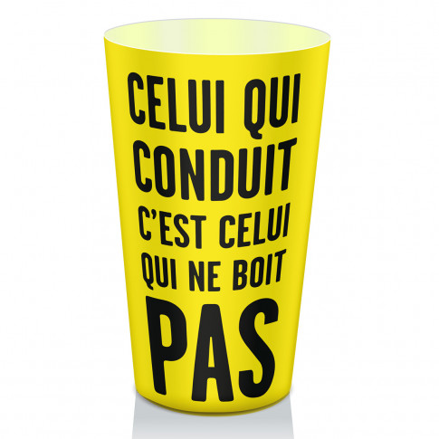 Gobelet prévention alcool - Personnalisé jaune