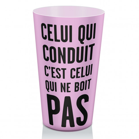 Gobelet prévention alcool - Personnalisé rose