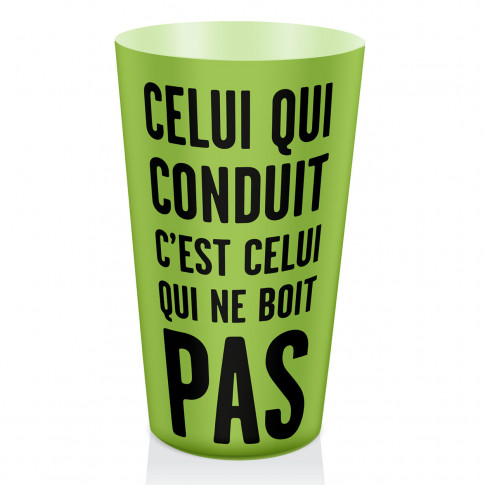 Gobelet prévention alcool - Personnalisé vert