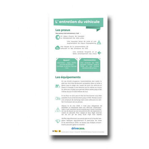 Flyer de sensibilisation - entretien du véhicule