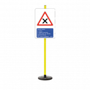 Lehrschild „Vorfahrt von...