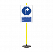 Lehrtafel „Rechts abbiegen...