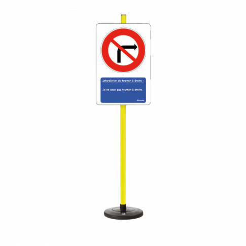 Aufklärungsplakat „Rechtsabbiegen verboten“