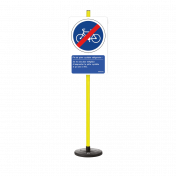 Lehrtafel „Ende des Radwegs”