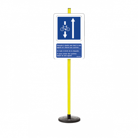 Lehrtafel „Zweirichtungsradweg”