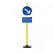 Lehrtafel „Rechts umfahren“