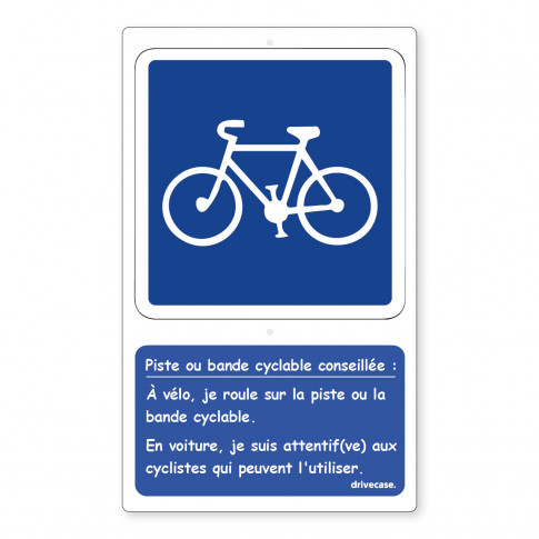 Aufklärungsplakat „Empfohlener Radweg oder Radstreifen”