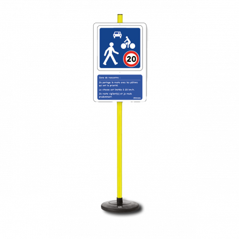 Lehrschild „Einfahrt in eine Begegnungszone”