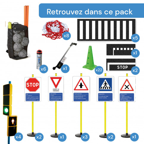 Circuit pédagogique "intersection" avec feux tricolores