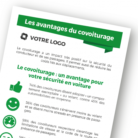 Flyer zur Sensibilisierung – die Vorteile von Fahrgemeinschaften