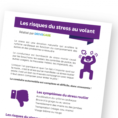 Flyer de sensibilisation - les risques du stress au volant