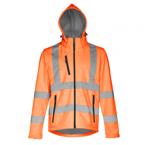 Kapuzenjacke mit personalisierbarem reflektierendem Streifen