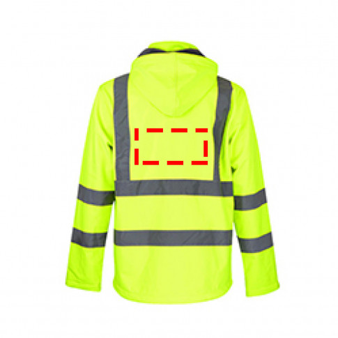 Kapuzenjacke mit personalisierbarem reflektierendem Streifen