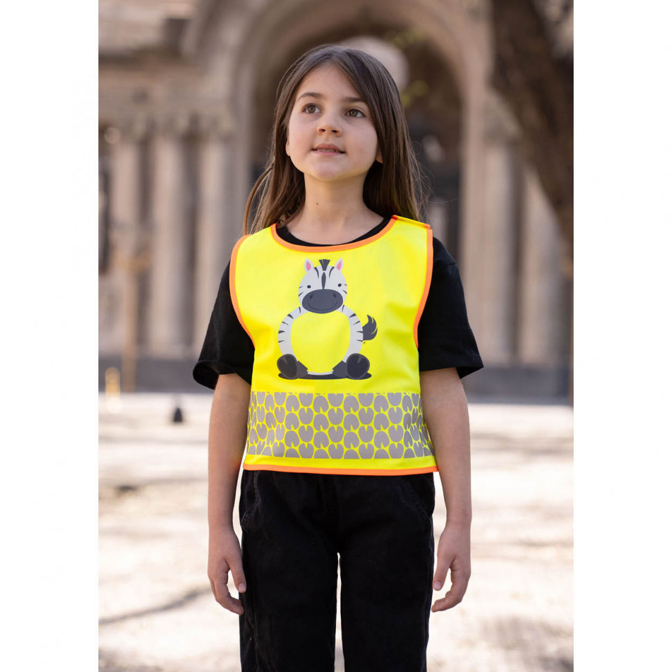 MOPZIJA 2 PCS Gilet Reflechissant En V Enfant, Gilet Jaune Enfant, Gilet RéFléchissant Enfant, Avec Bande éLastique Pour éviter De Glisser, Haute Visibilité, Débutants à L'école Protection, Unisexe