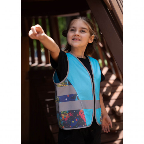 Reflektierende Kinderweste mit Motiv