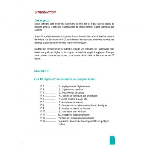 Lehrheft: Umweltbewusstes Fahren