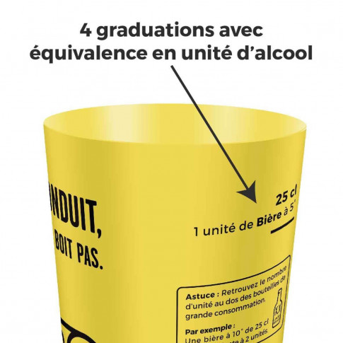 Gobelet doseur alcool - SAM celui qui conduit