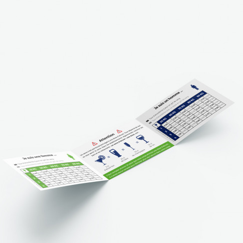 Individuell anpassbarer Alkohol-Spickzettel©️ Drivecase